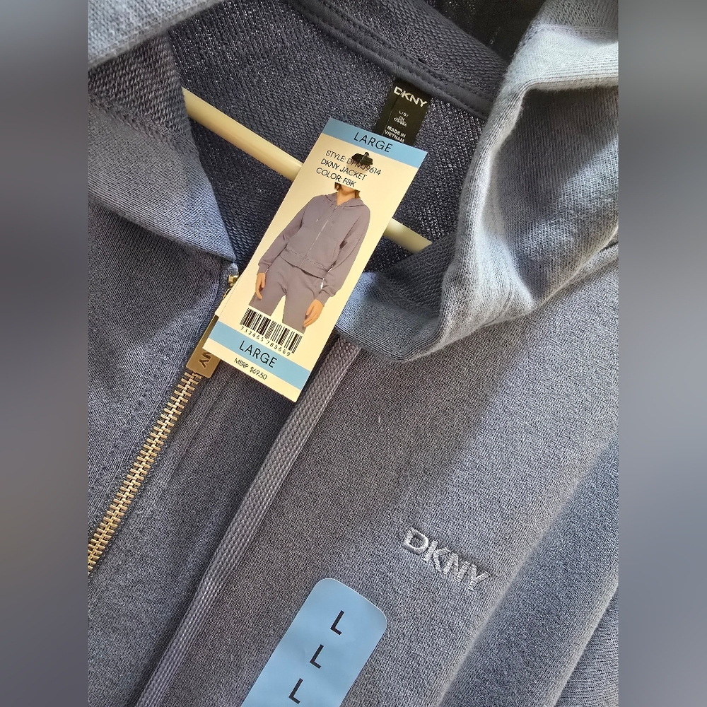 DKNY Hoodie in Black, Tan, Or Blue, 2 Sizes Available.  Price Is For 1 Hoodie - Picture 7 of 11